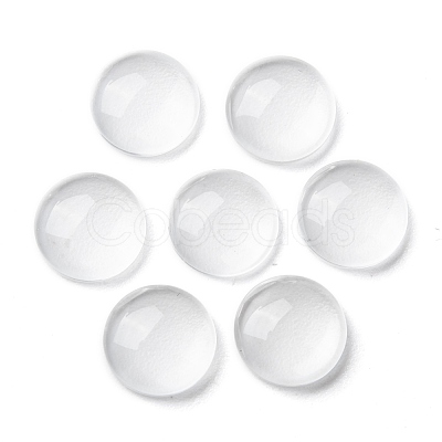 Transparent Glass Cabochons GGLA-R026-10mm-1