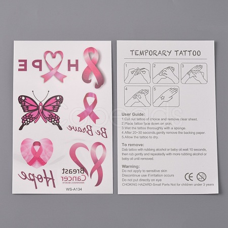 30 Sheets Temporary Tattoos Stickers DIY-WH0380-02D-1