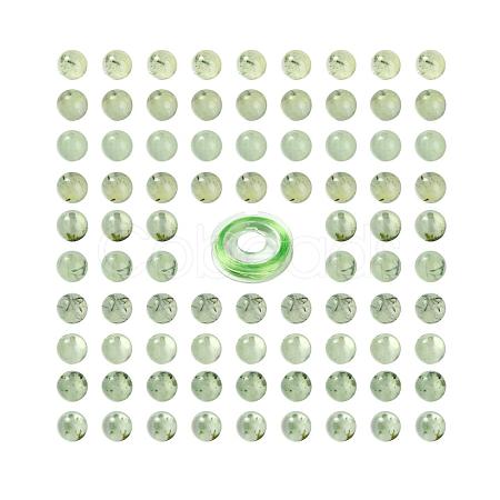 DIY Natural Prehnite Beads Jewelry Set Making DIY-LS0002-71-1