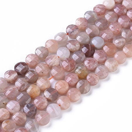 Natural Multi-Moonstone Beads Strands G-I249-A10-01-1