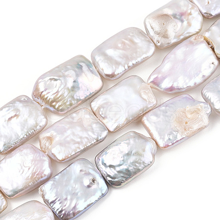 Natural Baroque Pearl Keshi Pearl Beads Strands PEAR-S020-D07-1