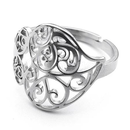 304 Stainless Steel Finger Rings RJEW-C074-08P-1