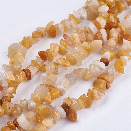 Natural Red and Yellow Jade Stone Bead Strands G-R192-11-1
