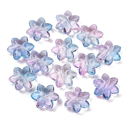 633Pcs Transparent Two Tone Acrylic Beads X-MACR-K359-18B-1