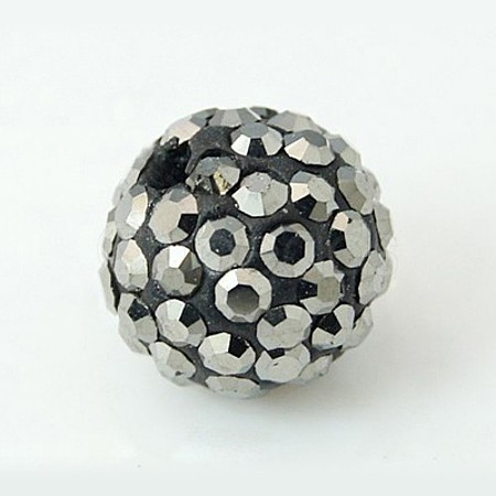 Round Grade A Pave Disco Ball Beads X-RB-H258-10MM-566-1