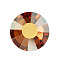 Preciosa&reg MAXIMA Crystal No Hotfix Flatback Stones, Czech Crystal, Dura Foiling, Round(438 11 615 Chaton Rose), 00030 219 Sunrise, SS16(3.8~4mm)