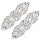 Rhinestone Self Adhesive Appliques Ornament Accessories, Clear, 30x101x4.5mm