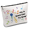 Nurse Theme Polycotton Custom Canvas Stroage Bags,  Metal Zipper Pouches, Rectangle, Musical Note, 18x25cm