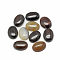 Natural Agate Cabochons, Oval, Coconut Brown, 18x13x5mm