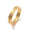 Ion Plating(IP) 304 Stainless Steel Finger Ring, Real 18K Gold Plated, 4mm, US Size 7(17.3mm)