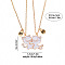 Alloy with Enamel Pendant Necklaces, Cable Chain Necklaces, BFF, Best Friend Forever, Cat Shape, 18.50 inch(47cm), 2pcs/set