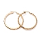 304 Stainless Steel Hoop Earrings, Ring, Golden, 42x41.5x3.5mm, Pin: 0.7mm