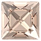 Preciosa&reg MAXIMA Crystal Fancy Stones, Czech Crystal, 435 23 615 Square, Dura Foiling, 90300 Light Peach, 6x6mm