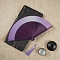 Chinese Style Wood Folding Fan with Tassel, for Party Wedding Dancing Decoration, Medium Purple, 210mm