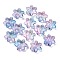 633Pcs Transparent Two Tone Acrylic Beads, Flower, Blue Violet, 15x17x7mm, Hole: 1.5mm