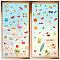 8 Sheets 8 Styles PVC Waterproof Wall Stickers, Self-Adhesive Decals, for Window or Stairway Home Decoration, Mixed Shapes, 200x145mm, 1 sheet/style