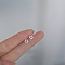 Alloy Earrings for Women, with 925 Sterling Silver Pin, Star, 10mm