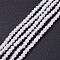 Natural White Moonstone Beads Strands, Faceted, Round, 2mm, Hole: 0.5mm, about 219pcs/strand, 14.9 inch(38cm)