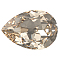 Preciosa&reg MAXIMA Crystal Fancy Stones, Czech Crystal, 435 16 301 Baroque Pear, Dura Foiling, Honey, 18x13mm