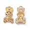 Alloy Enamel Pendants, Rabbit Charm, Golden, Gold, 20x10x3.5mm, Hole: 2mm