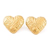 Ion Plating(IP) Heart 304 Stainless Steel Stud Earrings for Women EJEW-L272-033G-01-1