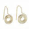 Brass Earring Hooks KK-S350-068G-1