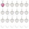 Unicraftale DIY Blank Heart Pendant Making Kit DIY-UN0005-51-1