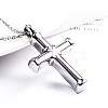 Stainless Steel Religion Cross Pendant Necklace QH8600-2-2