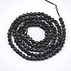 Natural Black Obsidian Beads Strands X-G-T108-41-2