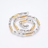 Men's 304 Stainless Steel Bar Link Chain Necklaces NJEW-P218-01A-1