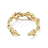 Brass Open Cuff Rings for Women RJEW-G296-01G-3