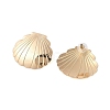 Shell Shape Alloy Stud Earrings for Women EJEW-A112-06KCG-3