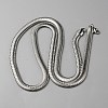 Titanium Steel Flat Snake Chain Necklace for Men Women NJEW-TAC0007-10-1
