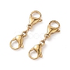 304 Stainless Steel Double Lobster Claw Clasps STAS-E163-57G-C-1