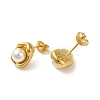 PVD Vacuum Plating 304 Stainless Steel Stud Earring EJEW-C099-01G-3