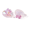 Transparent Epoxy Resin Whale with Bowknot Decoden Cabochons CRES-M034-04A-2