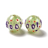 AB Color Transparent Crackle Acrylic Round Beads OACR-A013-04A-3