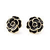 Flower Enamel Stud Earrings for Women EJEW-I684-07G-RS-2