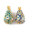 Brass Enamel Pendants KK-E112-11G-2