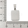 304 Stainless Steel Pave Natural White Shell Pendants STAS-S130-03P-A-3