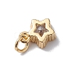 Rack Plating Brass Micro Pave Cubic Zirconia Charms KK-E003-32G-2