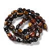 Natural Tiger Eye Beads Strands G-P497-01C-24-3