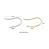 60Pcs 2 Colors 304 Stainless Steel Earring Hooks STAS-FS0001-22-2