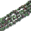 Natural Ruby in Zoisite Beads Strands G-S315-14-1