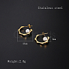 304 Stainless Steel Stud Earrings for Women ZX0956-1-4