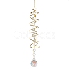 Spiral Alloy Hanging Ornaments HJEW-Q012-01A-1