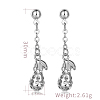 Brass Micro Pave Cubic Zirconia Dangle Stud Earring EJEW-EE0004-04P-2