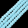 Imitation Jade Solid Color Glass Beads Strands EGLA-A034-J2mm-MD04-2