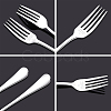 Globleland 1 Set 2Pcs 304 Stainless Steel Fork AJEW-GL0001-19-066-4