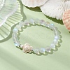 3Pcs Beach Dolphin & Turtle & Starfish Dyed Synthetic Turquoise Bead Bracelets BJEW-JB10251-6